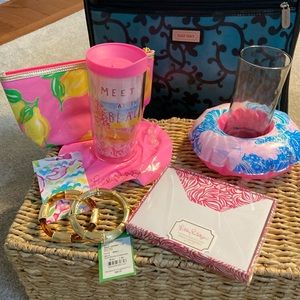 Lily Pulitzer bracelets/7 piece accessories bundle 🏝️🩷